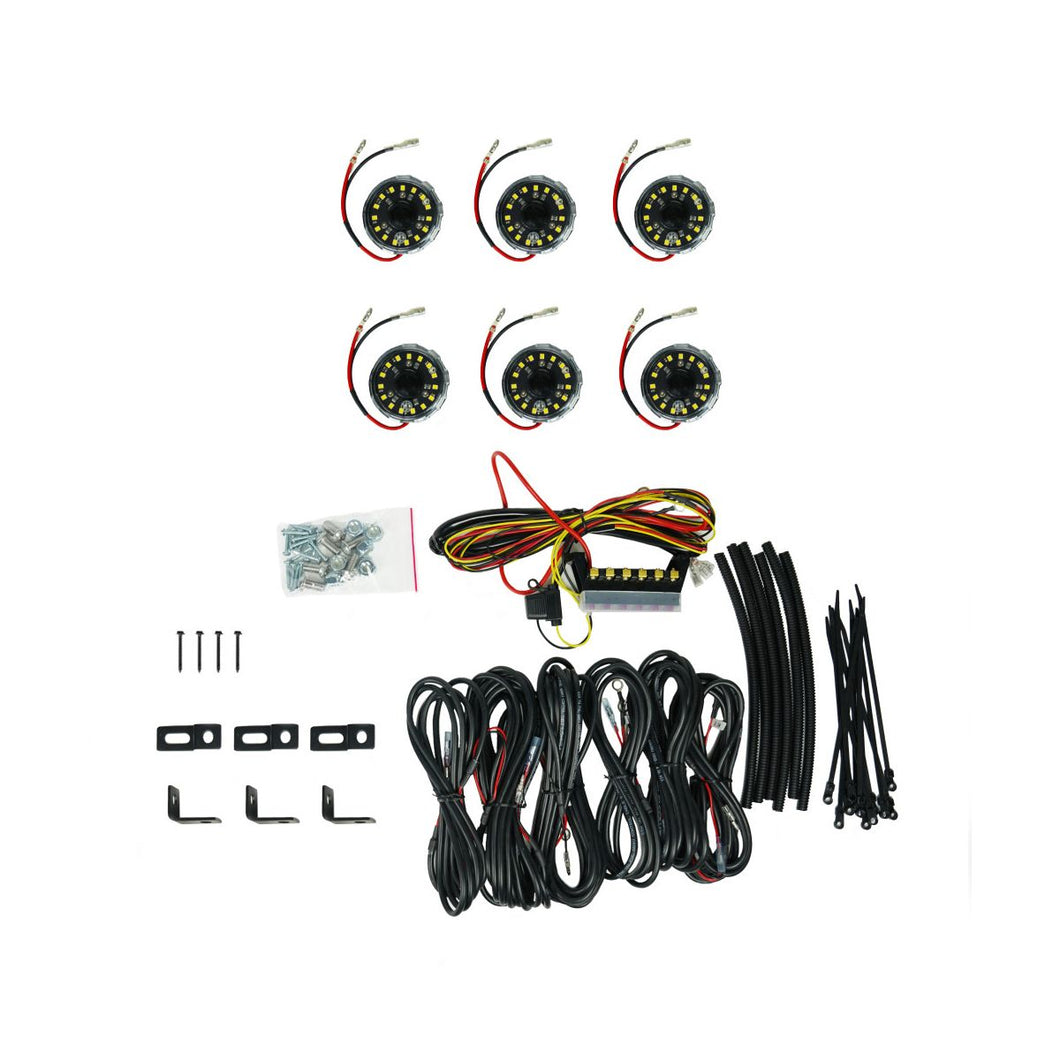 CYCLONE V2 LED - ROCK LIGHT - 6-LIGHT SYSTEM - CLEAR - 5W FLOOD BEAM