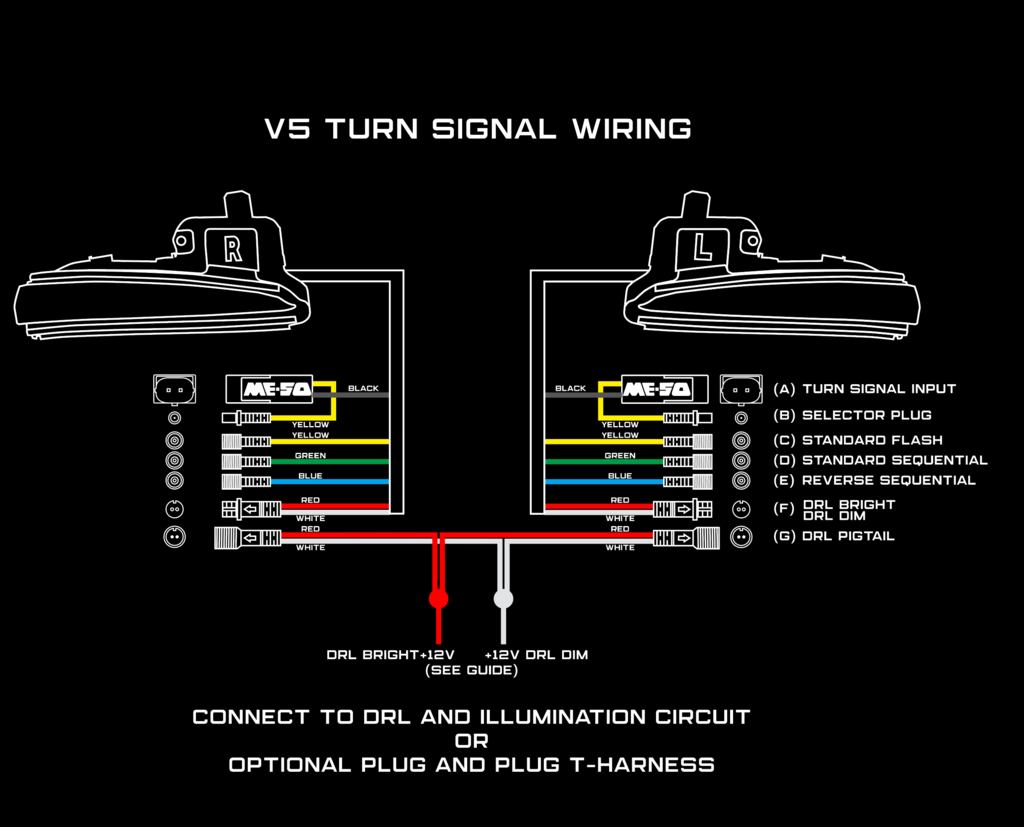 V5 Switchback Mirror Turn Signals by Meso Customs